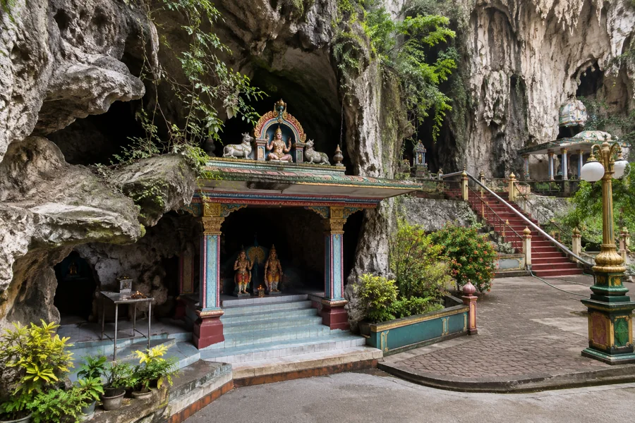 Shrines and landscaped areas at Cave Villa