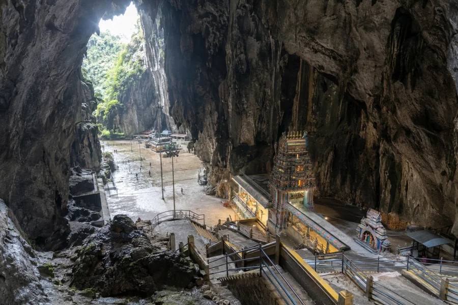 Vast limestone chamber of Temple Cave